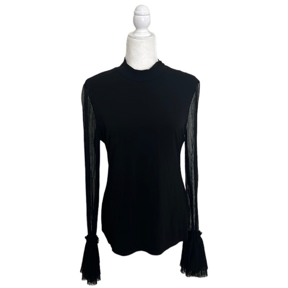 PHILOSOPHY Long Sleeve Mock Neck Blouse. Size M - Picture 1 of 5